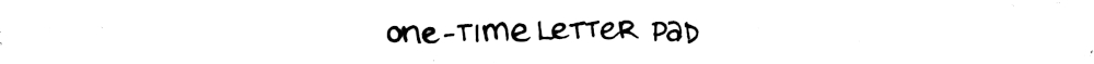 one time letter pads